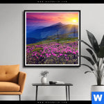 Poster Sommerberg Im Sonnenuntergang Quadrat Produktvorschau mit dem Bild Sommerberg im Sonnenuntergang im Format Quadrat.