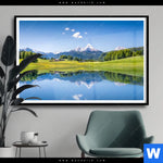 Poster Sommerlandschaft In Den Alpen Querformat Produktvorschau mit dem Bild Sommerlandschaft in den Alpen im Format Querformat.