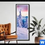 Poster Sonnenaufgang Im Schnee Schmal Produktvorschau mit dem Bild Sonnenaufgang im Schnee im Format Schmal.