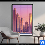 Poster Sonnenaufgang In Dubai Hochformat Produktvorschau mit dem Bild Sonnenaufgang in Dubai im Format Hochformat.