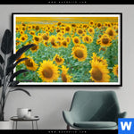 Poster Sonnenblumenfeld Querformat Produktvorschau mit dem Bild Sonnenblumenfeld im Format Querformat.