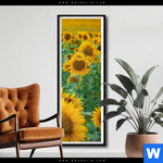 Poster Sonnenblumenfeld Schmal Produktvorschau mit dem Bild Sonnenblumenfeld im Format Schmal.