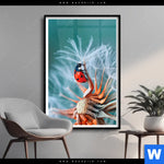 Poster Sonnenkaefer Auf Pusteblume Hochformat Produktvorschau mit dem Bild Sonnenkäfer auf Pusteblume im Format Hochformat.