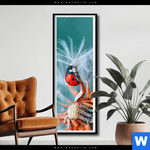 Poster Sonnenkaefer Auf Pusteblume Schmal Produktvorschau mit dem Bild Sonnenkäfer auf Pusteblume im Format Schmal.