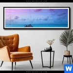 Poster Sonnenuntergang Auf Den Malediven Panorama Produktvorschau mit dem Bild Sonnenuntergang auf den Malediven im Format Panorama.