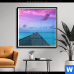 Poster Sonnenuntergang Auf Den Malediven Quadrat Produktvorschau mit dem Bild Sonnenuntergang auf den Malediven im Format Quadrat.