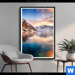 Poster Sonnenuntergang Norwegen Hochformat Produktvorschau mit dem Bild Sonnenuntergang Norwegen im Format Hochformat.