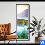 Poster Sonniger Tag Am Bergsee Schmal Produktvorschau mit dem Bild Sonniger Tag am Bergsee im Format Schmal.