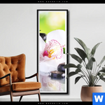 Poster Spa Wellness Steine Schmal Produktvorschau mit dem Bild Spa Wellness Steine im Format Schmal.