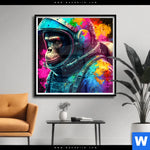 Poster Space Monkey Quadrat Produktvorschau mit dem Bild Space Monkey im Format Quadrat.