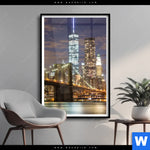 Poster Stadtlichter New York Hochformat Produktvorschau mit dem Bild Stadtlichter New York im Format Hochformat.