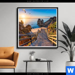 Poster Steg Zum Meer Quadrat Produktvorschau mit dem Bild Steg zum Meer im Format Quadrat.