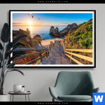 Poster Steg Zum Meer Querformat Produktvorschau mit dem Bild Steg zum Meer im Format Querformat.