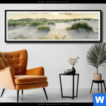 Poster Strand Mit Sandduenen Panorama Produktvorschau mit dem Bild Strand mit Sanddünen im Format Panorama.