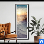 Poster Strandlandschaft Mit Gras Schmal Produktvorschau mit dem Bild Strandlandschaft mit Gras im Format Schmal.