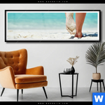 Poster Strandspaziergang Panorama Produktvorschau mit dem Bild Strandspaziergang im Format Panorama.