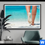 Poster Strandspaziergang Querformat Produktvorschau mit dem Bild Strandspaziergang im Format Querformat.