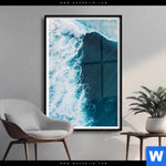 Poster Surfer Welle Hochformat Produktvorschau mit dem Bild Surfer Welle im Format Hochformat.