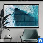 Poster Surfer Welle Querformat Produktvorschau mit dem Bild Surfer Welle im Format Querformat.