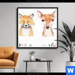 Poster Tiere Des Waldes Quadrat Produktvorschau mit dem Bild Tiere des Waldes im Format Quadrat.