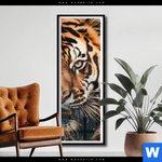 Poster Tiger Im Wasser Schmal Produktvorschau mit dem Bild Tiger im Wasser im Format Schmal.