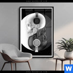 Poster Totenkopf Yin Yang Hochformat Produktvorschau mit dem Bild Totenkopf Yin Yang im Format Hochformat.