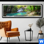 Poster Tropischer Wasserfall Panorama Produktvorschau mit dem Bild Tropischer Wasserfall im Format Panorama.