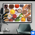 Poster Vielfaeltige Gewuerze Querformat Produktvorschau mit dem Bild Vielfältige Gewürze im Format Querformat.