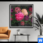 Poster Vintage Blumen No 2 Quadrat Produktvorschau mit dem Bild Vintage Blumen No. 2 im Format Quadrat.