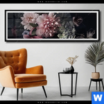 Poster Vintage Blumen Panorama Produktvorschau mit dem Bild Vintage Blumen im Format Panorama.