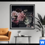 Poster Vintage Blumen Quadrat Produktvorschau mit dem Bild Vintage Blumen im Format Quadrat.