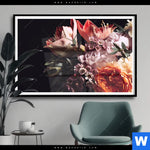 Poster Vintage Blumenstrauss Querformat Produktvorschau mit dem Bild Vintage Blumenstrauß im Format Querformat.