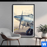 Poster Vintage Flugzeug Hochformat Produktvorschau mit dem Bild Vintage Flugzeug im Format Hochformat.