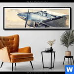 Poster Vintage Flugzeug Panorama Produktvorschau mit dem Bild Vintage Flugzeug im Format Panorama.