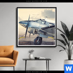 Poster Vintage Flugzeug Quadrat Produktvorschau mit dem Bild Vintage Flugzeug im Format Quadrat.