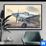 Poster Vintage Flugzeug Querformat Produktvorschau mit dem Bild Vintage Flugzeug im Format Querformat.