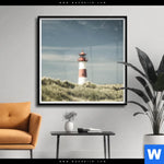Poster Vintage Leuchtturm Quadrat Produktvorschau mit dem Bild Vintage Leuchtturm im Format Quadrat.