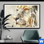 Poster Vintage Loewe Querformat Produktvorschau mit dem Bild Vintage Löwe im Format Querformat.