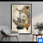 Poster Vintage Nashorn Hochformat Produktvorschau mit dem Bild Vintage Nashorn im Format Hochformat.