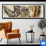 Poster Vintage Nashorn Panorama Produktvorschau mit dem Bild Vintage Nashorn im Format Panorama.