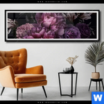 Poster Vintage Pfingstrosen Panorama Produktvorschau mit dem Bild Vintage Pfingstrosen im Format Panorama.