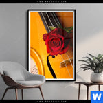 Poster Violine Rose Hochformat Produktvorschau mit dem Bild Violine & Rose im Format Hochformat.