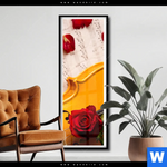 Poster Violine Rose Schmal Produktvorschau mit dem Bild Violine & Rose im Format Schmal.