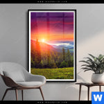 Poster Wald Bei Sonnenuntergang Hochformat Produktvorschau mit dem Bild Wald bei Sonnenuntergang im Format Hochformat.