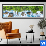 Poster Wald Meer Panorama Produktvorschau mit dem Bild Wald & Meer im Format Panorama.