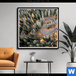 Poster Wald Strasse Von Oben Quadrat Produktvorschau mit dem Bild Wald & Straße von oben im Format Quadrat.