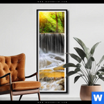 Poster Wald Wasserfall No 2 Schmal Produktvorschau mit dem Bild Wald & Wasserfall No. 2 im Format Schmal.