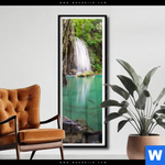 Poster Wald Wasserfall No 4 Schmal Produktvorschau mit dem Bild Wald & Wasserfall No. 4 im Format Schmal.