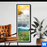 Poster Wald Wasserfall No 5 Schmal Produktvorschau mit dem Bild Wald & Wasserfall No. 5 im Format Schmal.