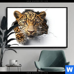 Poster Wanddurchbruch Leopard Querformat Produktvorschau mit dem Bild Wanddurchbruch - Leopard im Format Querformat.